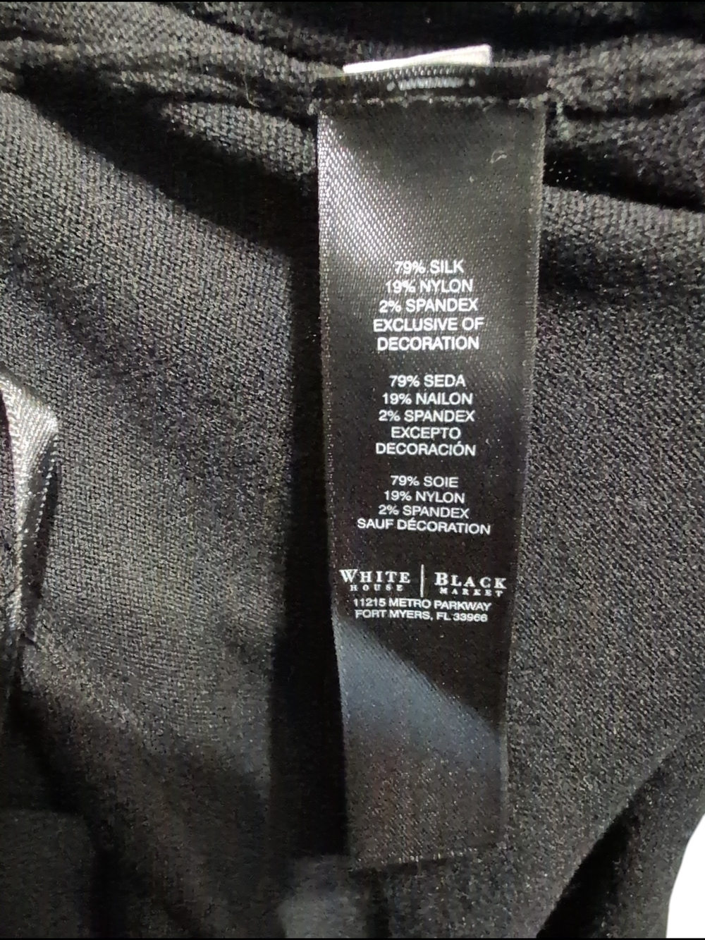 Nwt White House Black Market Black Ruffle Neck Knit Cardigan Dress Travel XLarge - Picture 8 of 8
